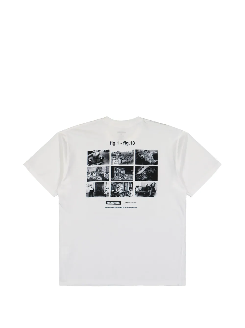 Neighborhood T-shirt met grafische print Wit