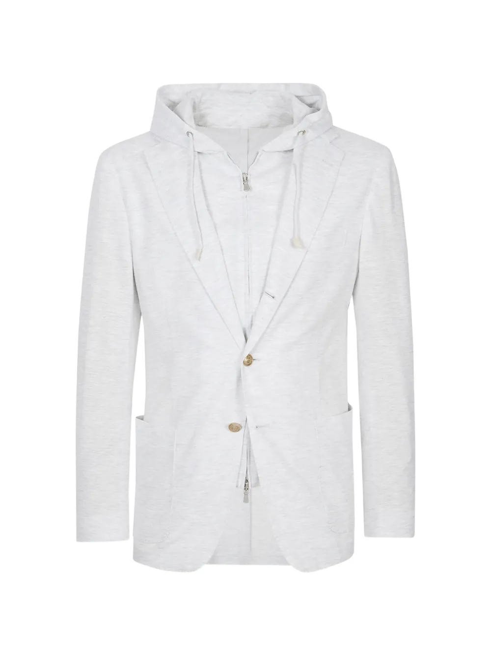 Eleventy hooded single-breasted jacket