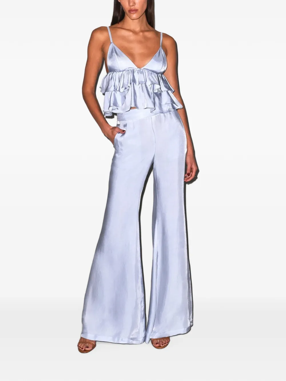 Fleur Du Mal Broek met satijnen afwerking Blauw