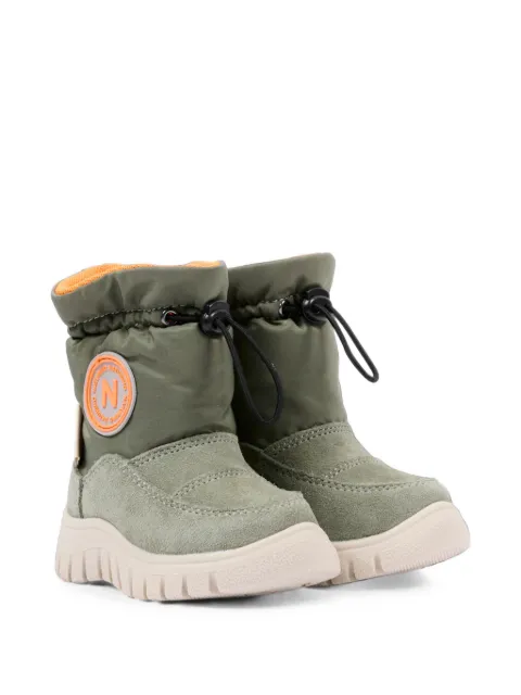 NATURINO suede-panelled drawstring boots