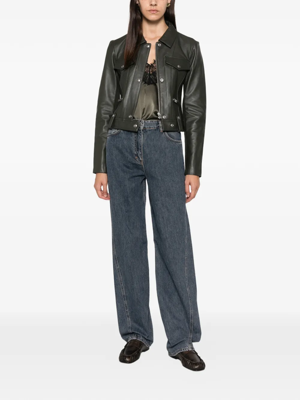 IRO Twist jeans met wijde pijpen Blauw