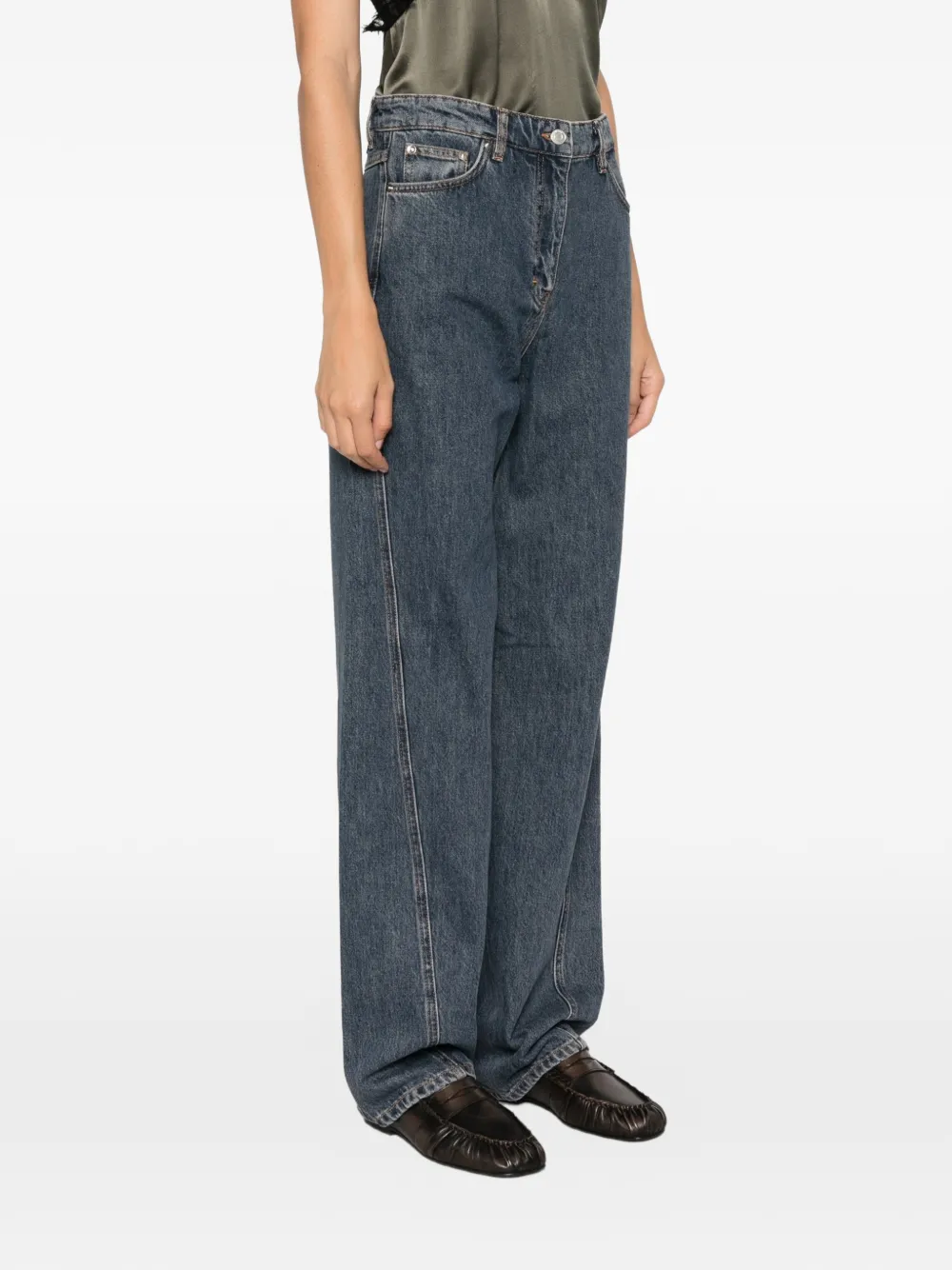 IRO Twist jeans met wijde pijpen Blauw
