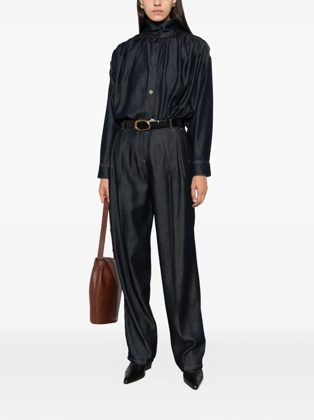 IRO Jeans met wijde pijpen Blauw