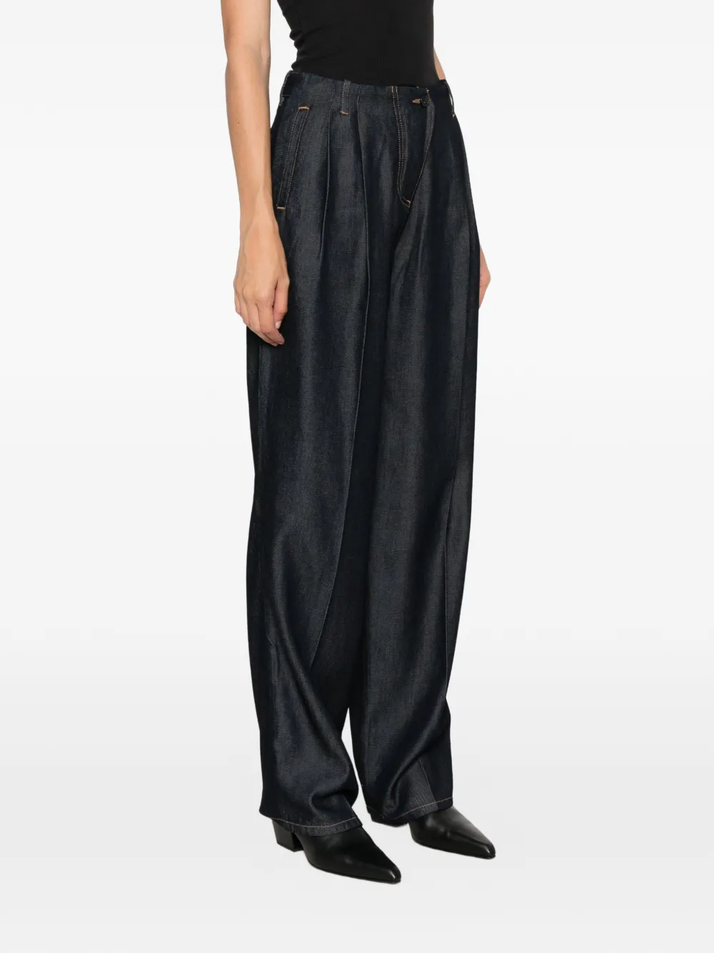 IRO Jeans met wijde pijpen Blauw
