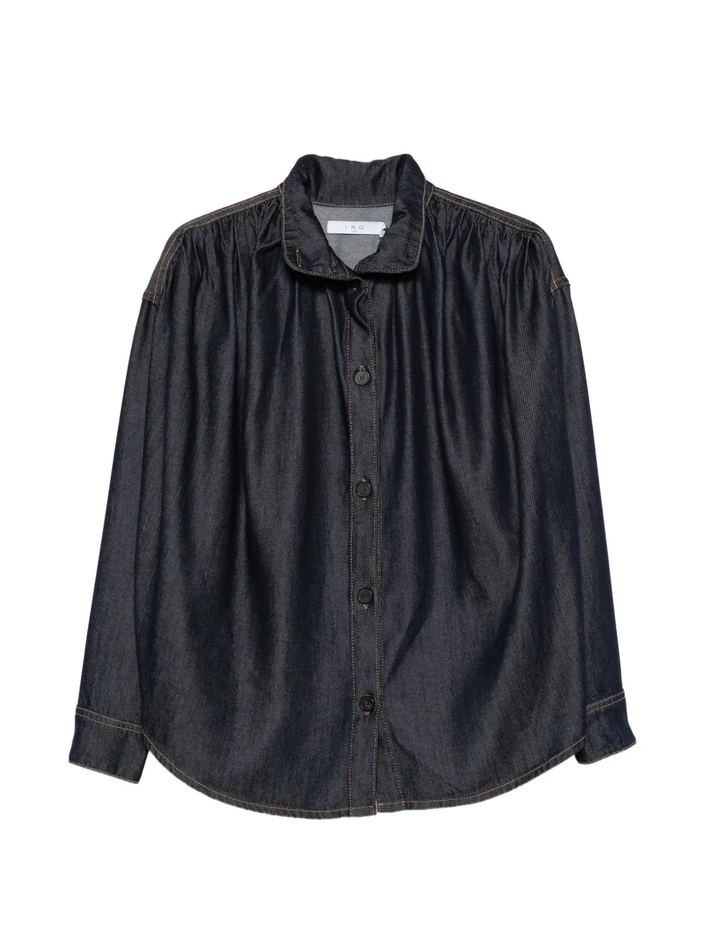 IRO high-neck gathered-detail shirt