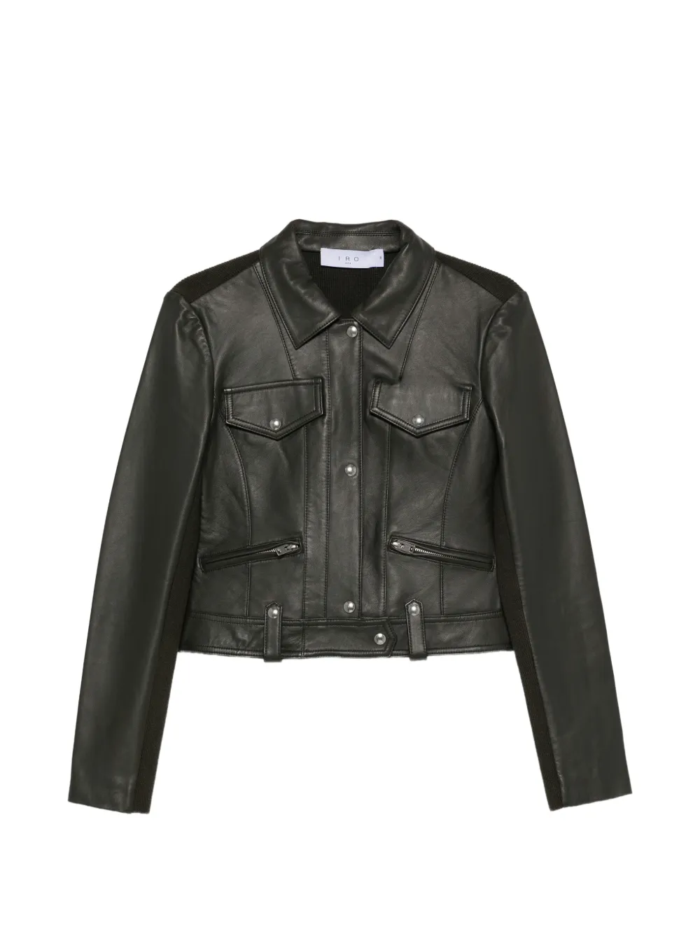 IRO panelled leather jacket - Verde