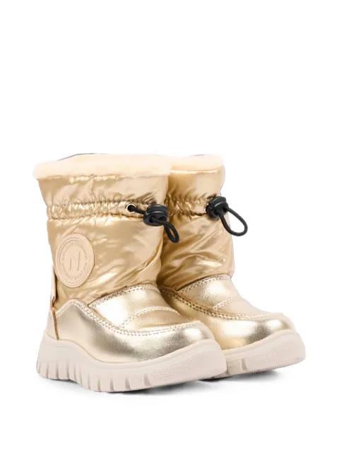 NATURINO metallic-effect panelled boots