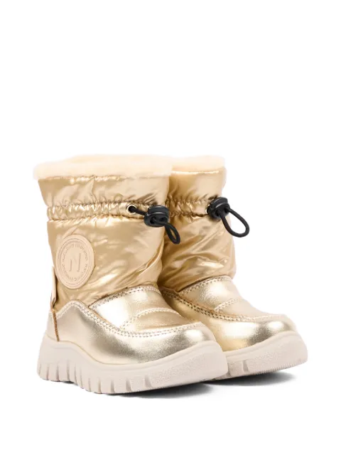 NATURINO metallic-effect panelled boots
