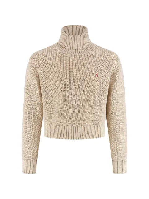 Aspesi Kids Rollkragenpullover mit Logo-Stickerei