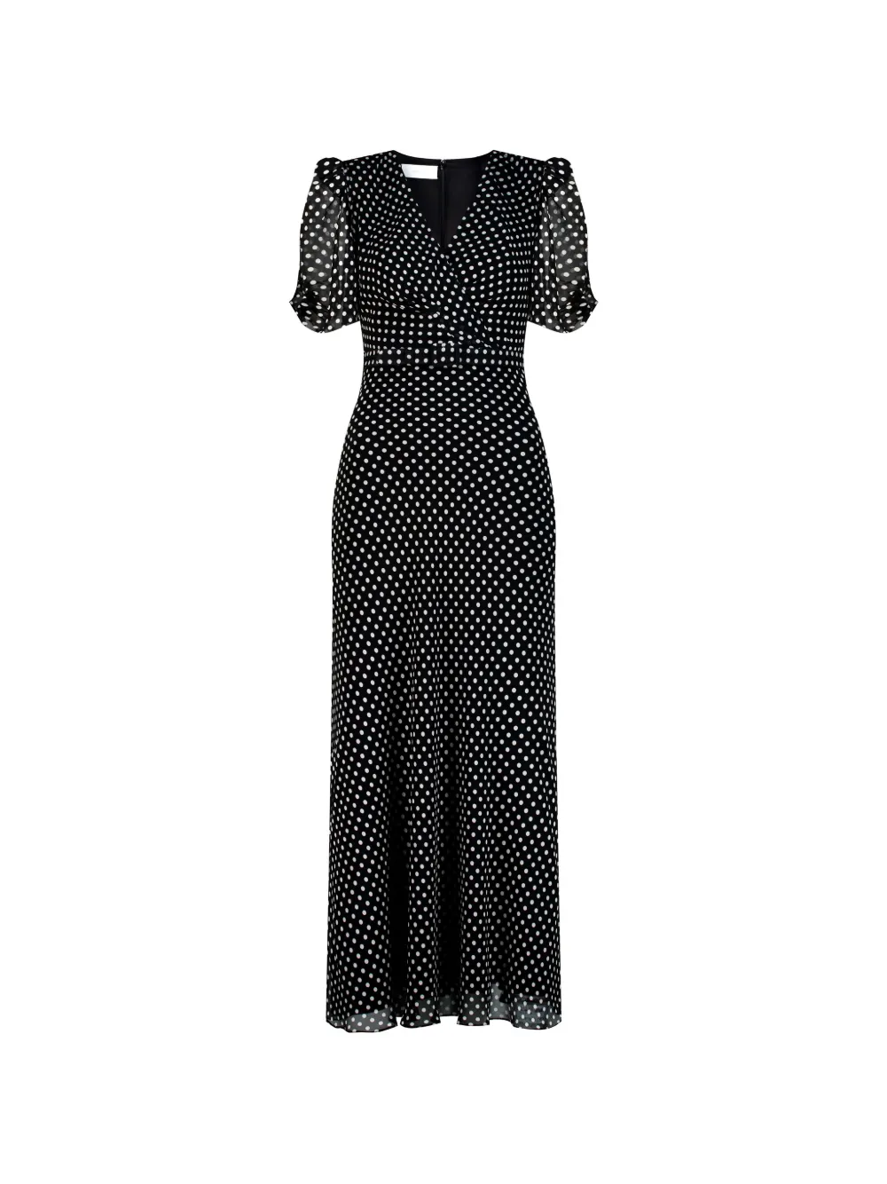 Adamaris polka-dot wrap-style midi dress