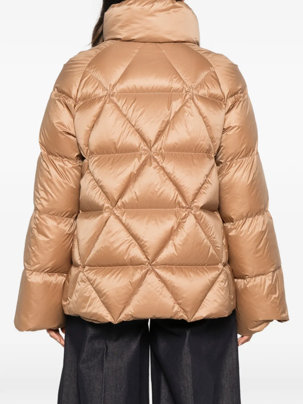 Fay diamond-quilted lobster-clasp coat Beige