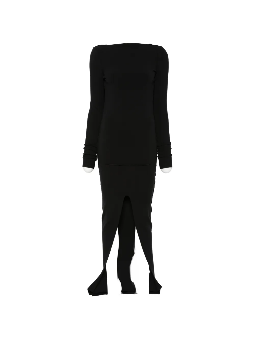 Rick Owens Tight open-back maxi dress - Nero