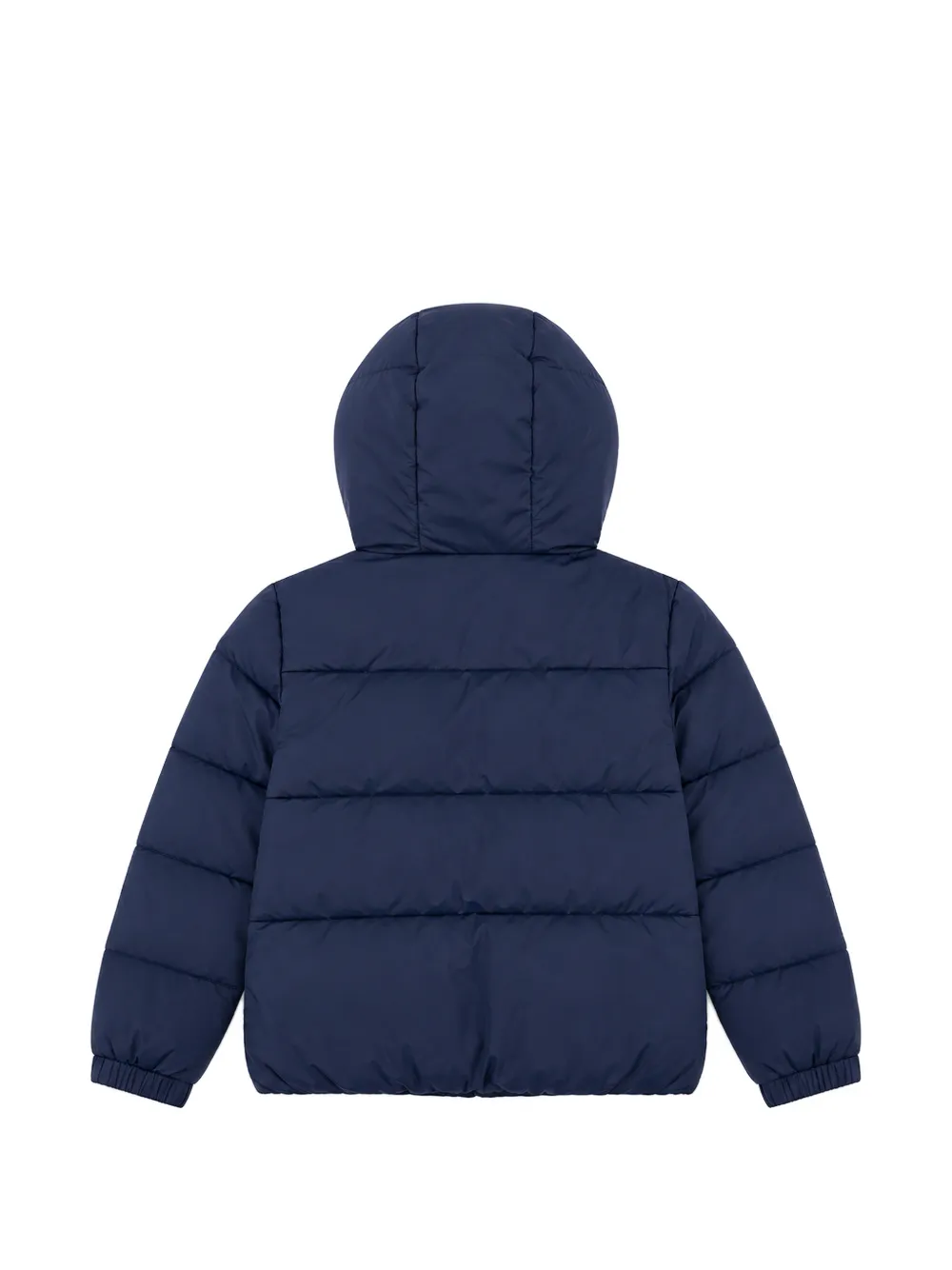 Givenchy Kids logo-embroidered padded jacket Blauw