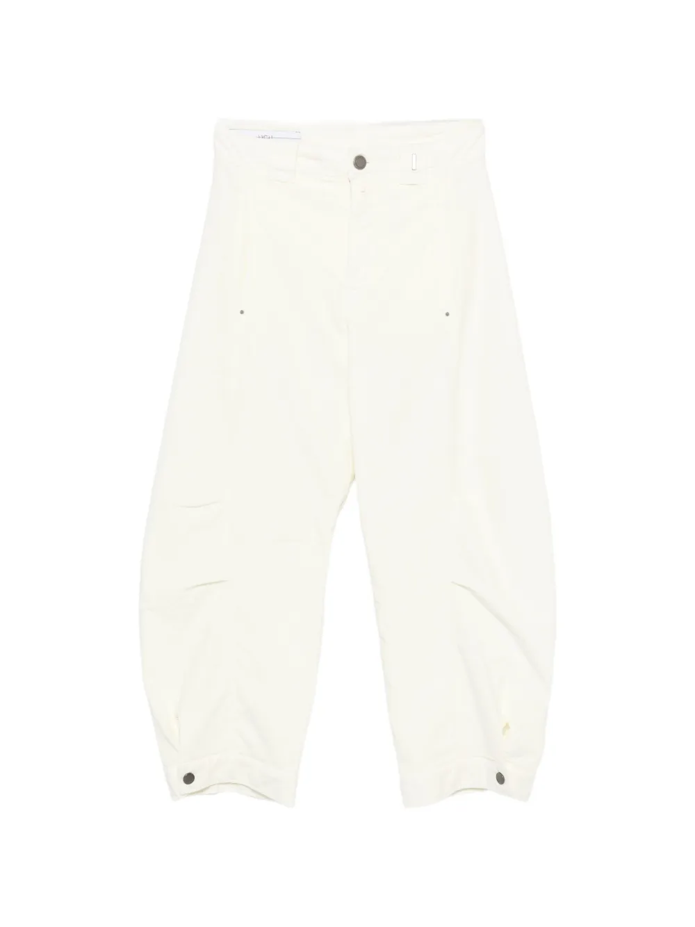 High Panelled Wide-leg Trousers In White