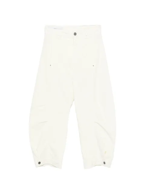 High panelled wide-leg trousers