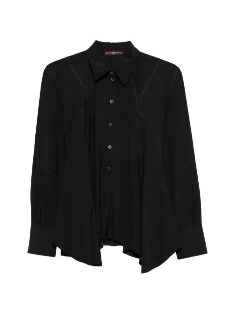 High panelled asymmetric shirt