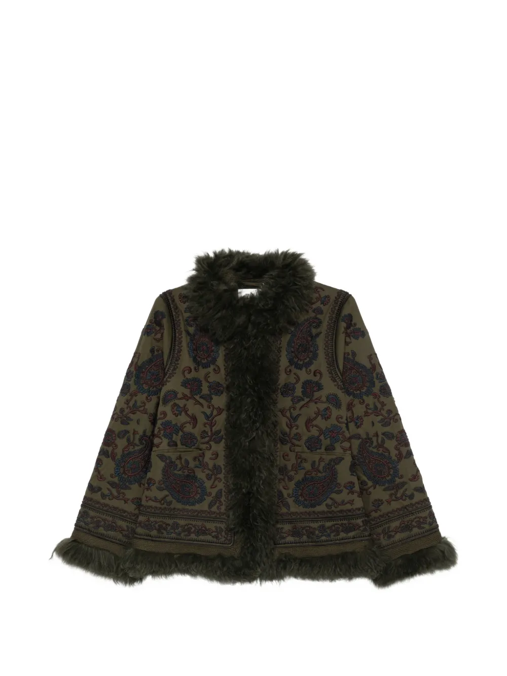 Antik Batik Pauline embroidered jacket - Verde