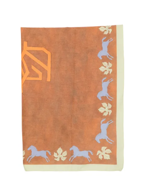Drôle De Monsieur horse-monogram scarf