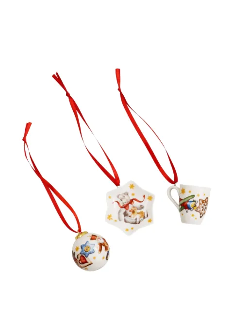 HUTSCHENREUTHER illustrated ornaments (set of three)