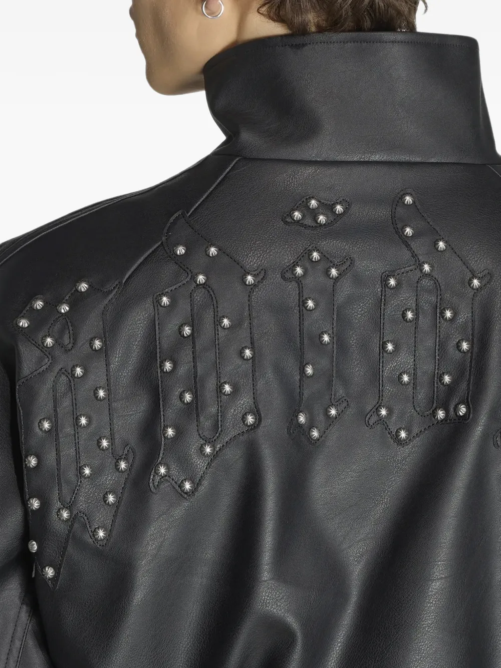adidas Bomberjack met logo-patch en studs Zwart