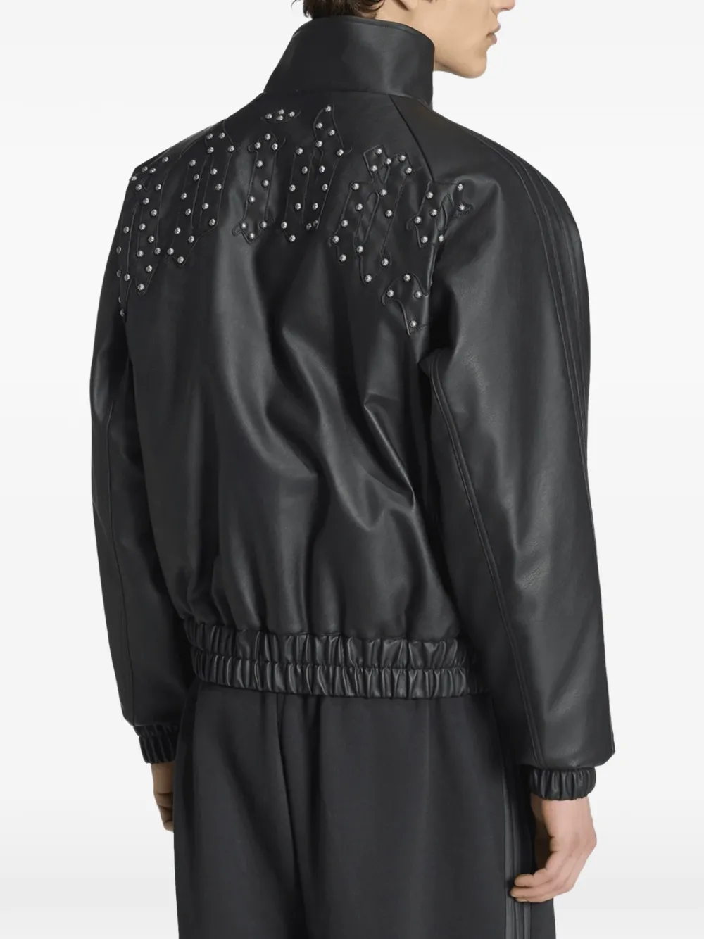 adidas Bomberjack met logo-patch en studs Zwart