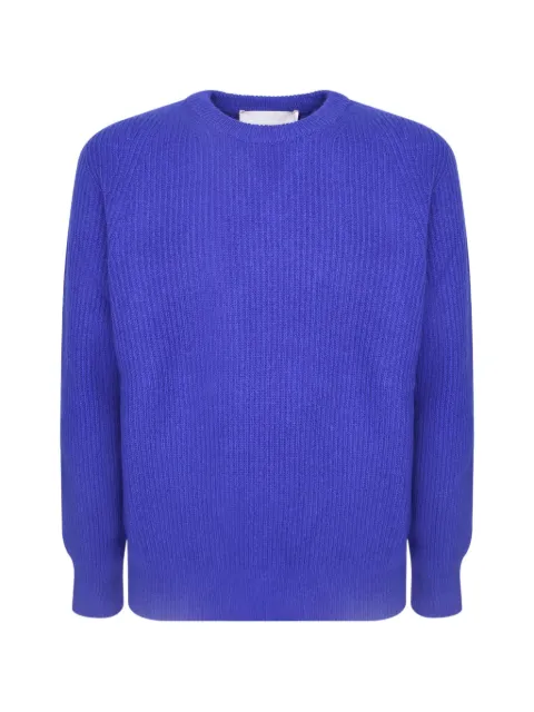 AMARANTO  ribbed-knit raglan-sleeve sweater