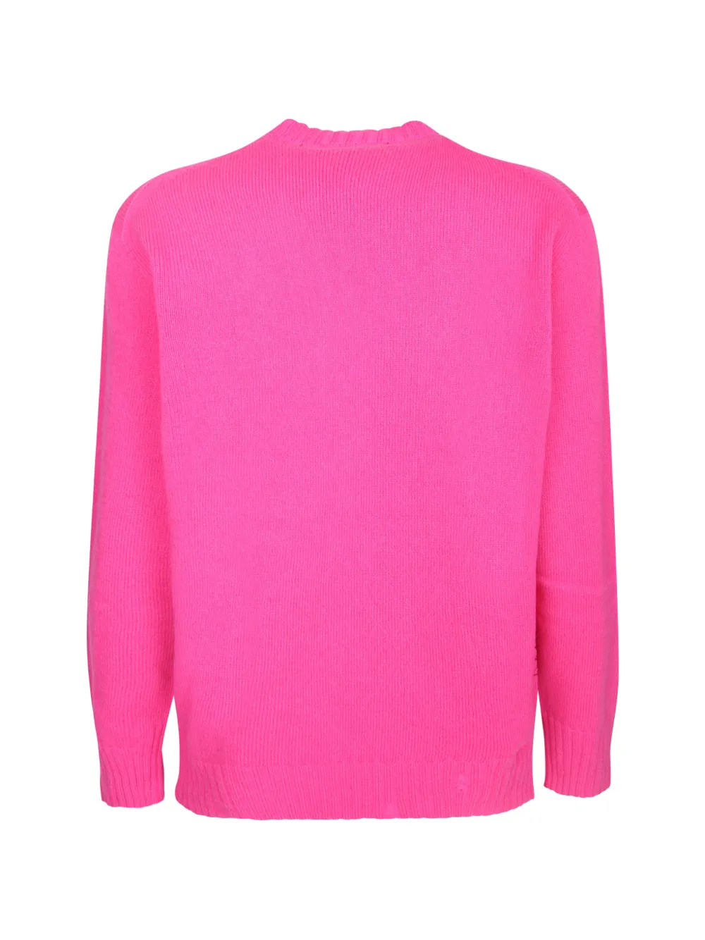 AMARANTO Trui met ronde hals en geribbelde afwerking Roze