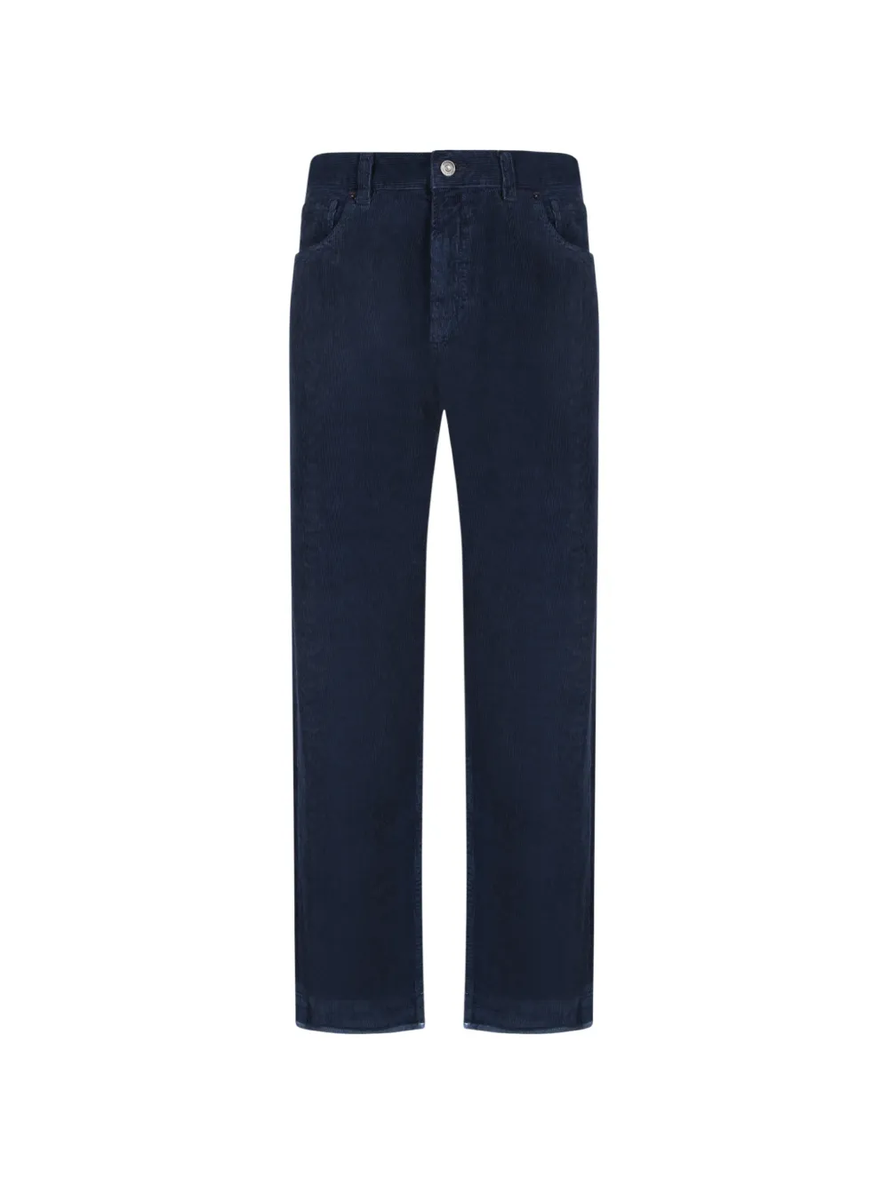 Amaranto Corduroy Straight-leg Trousers In Blue