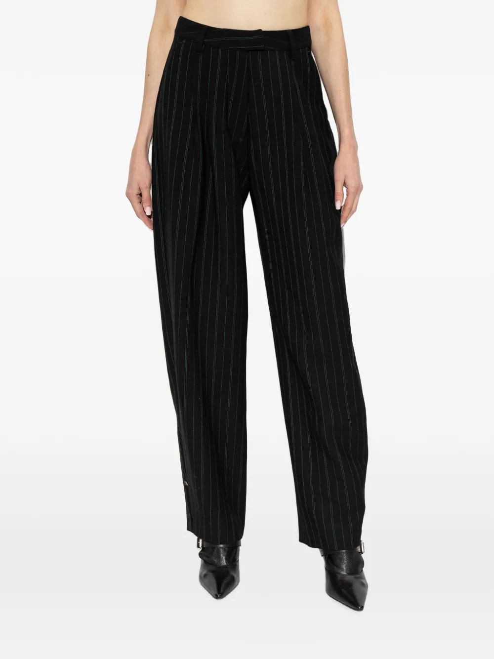 Off-White Broek met krijtstreep Zwart