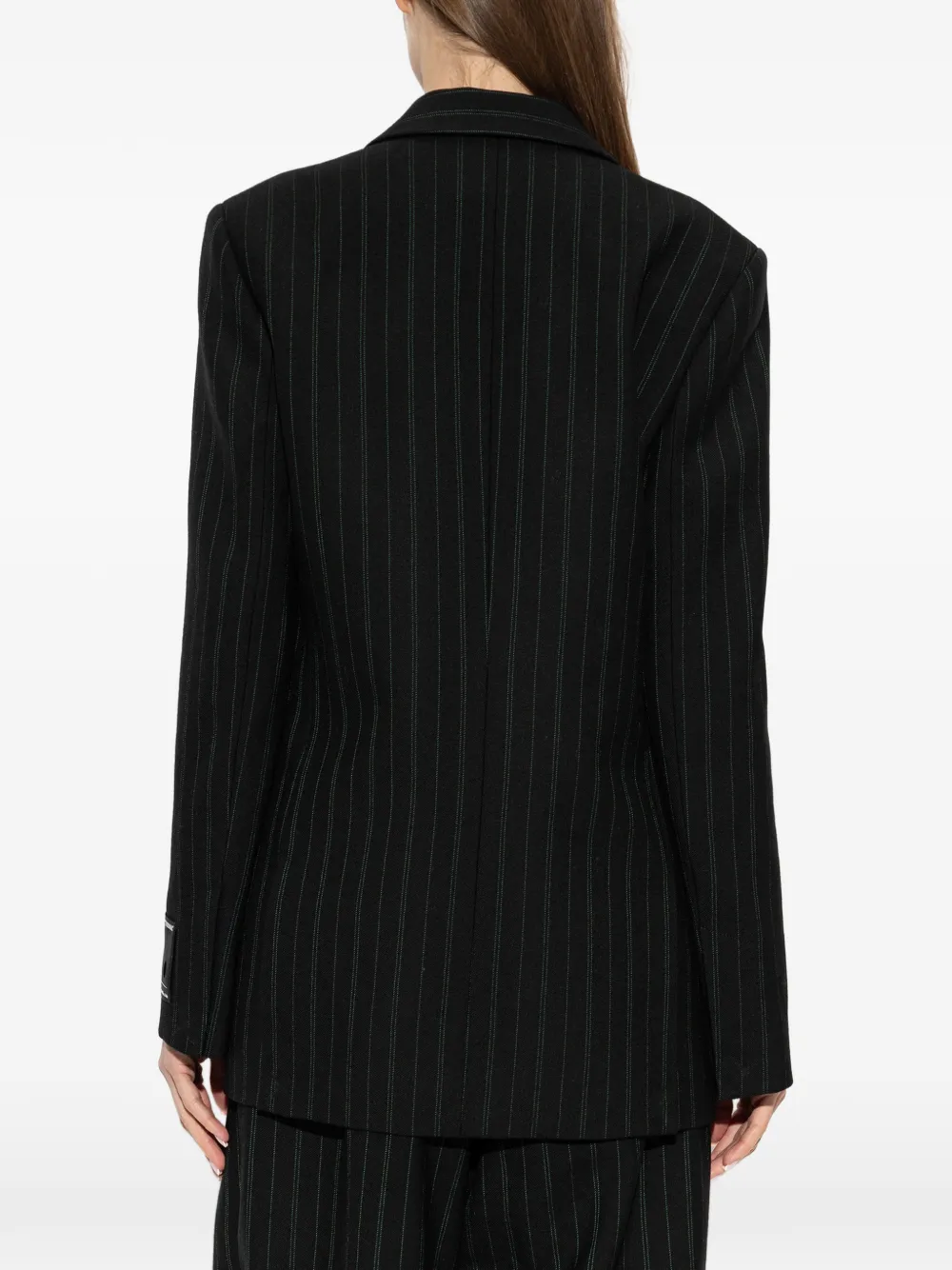 Off-White Blazer met krijtstreep Zwart