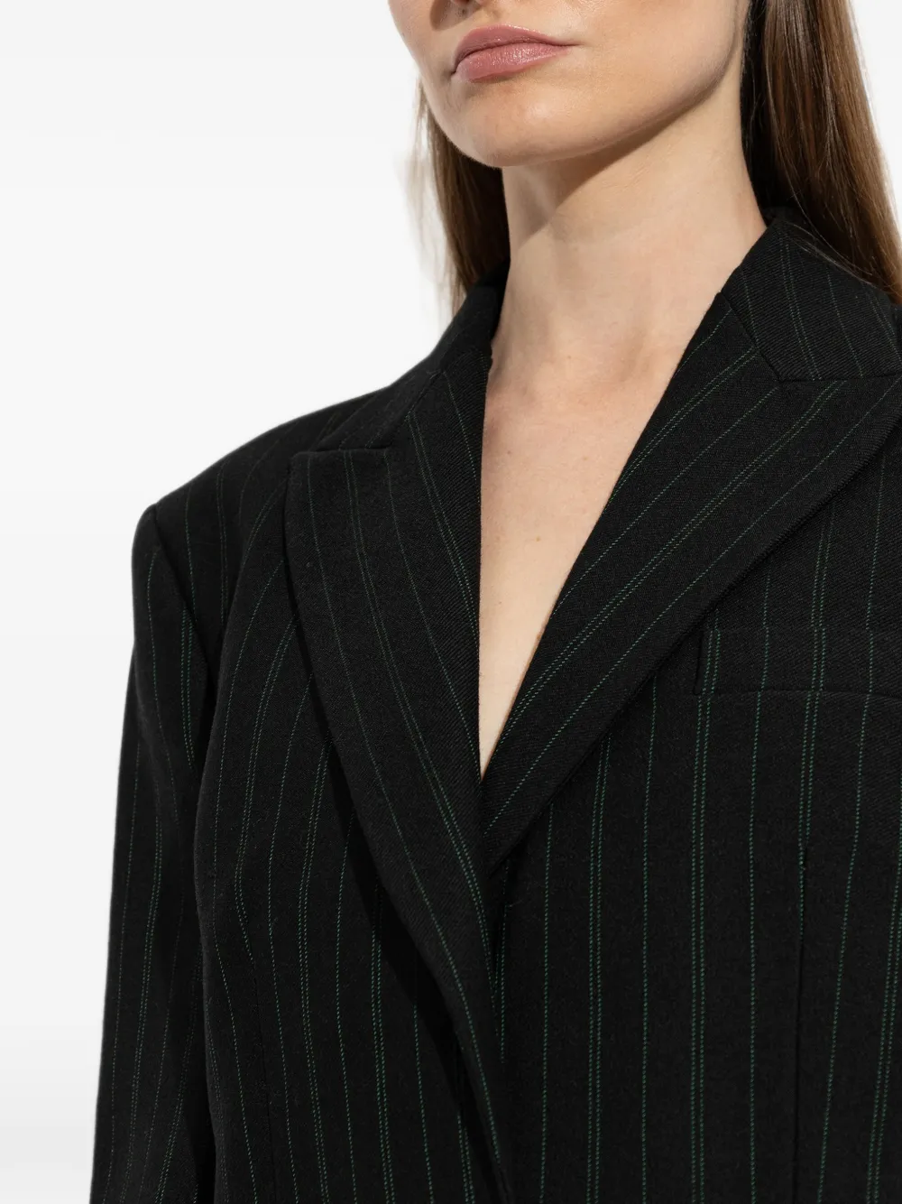 Off-White Blazer met krijtstreep Zwart
