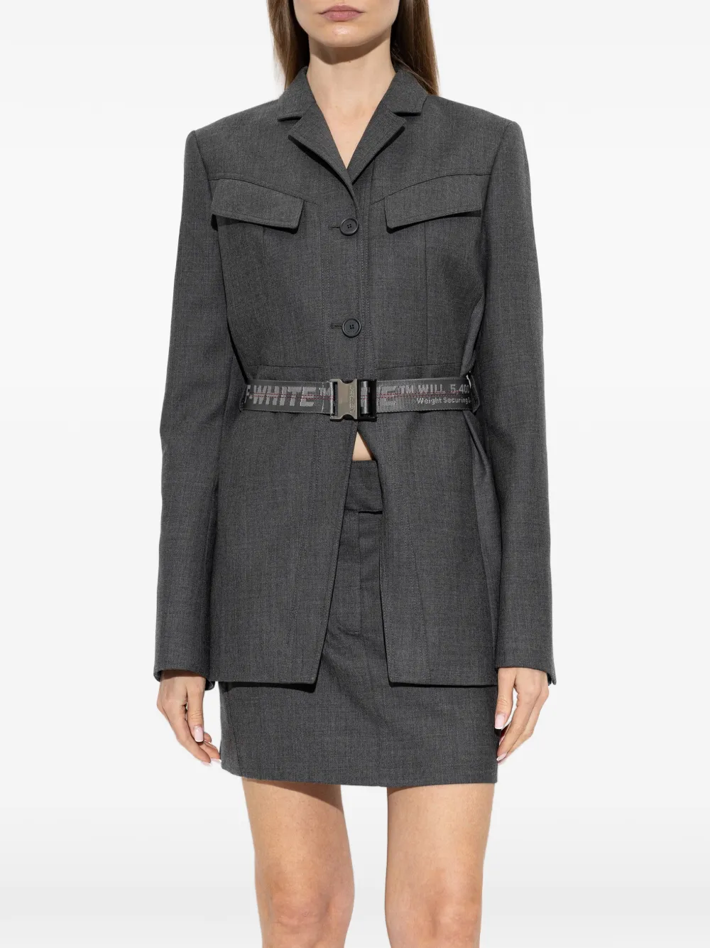 Off-White Wollen blazer Grijs