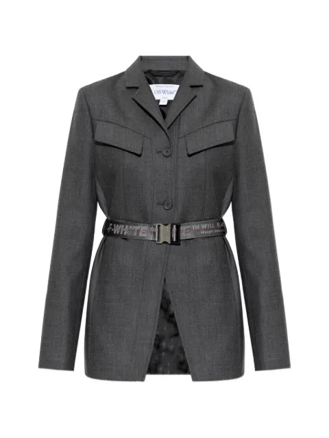 Off-White belted wool blazer