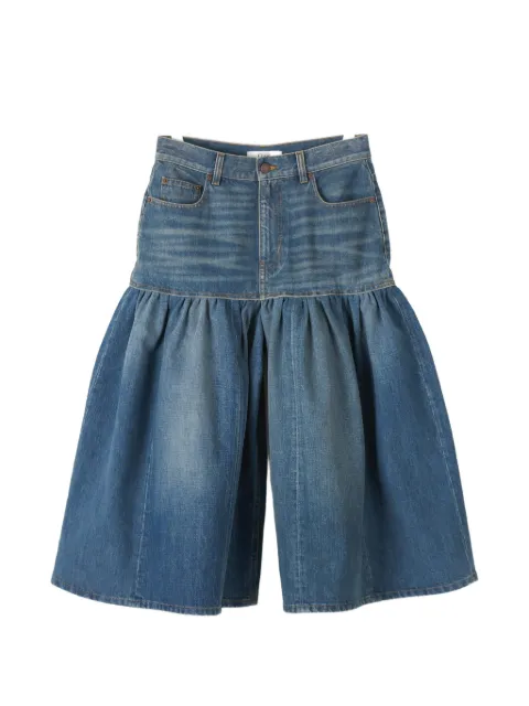 Chloé ruffled denim shorts