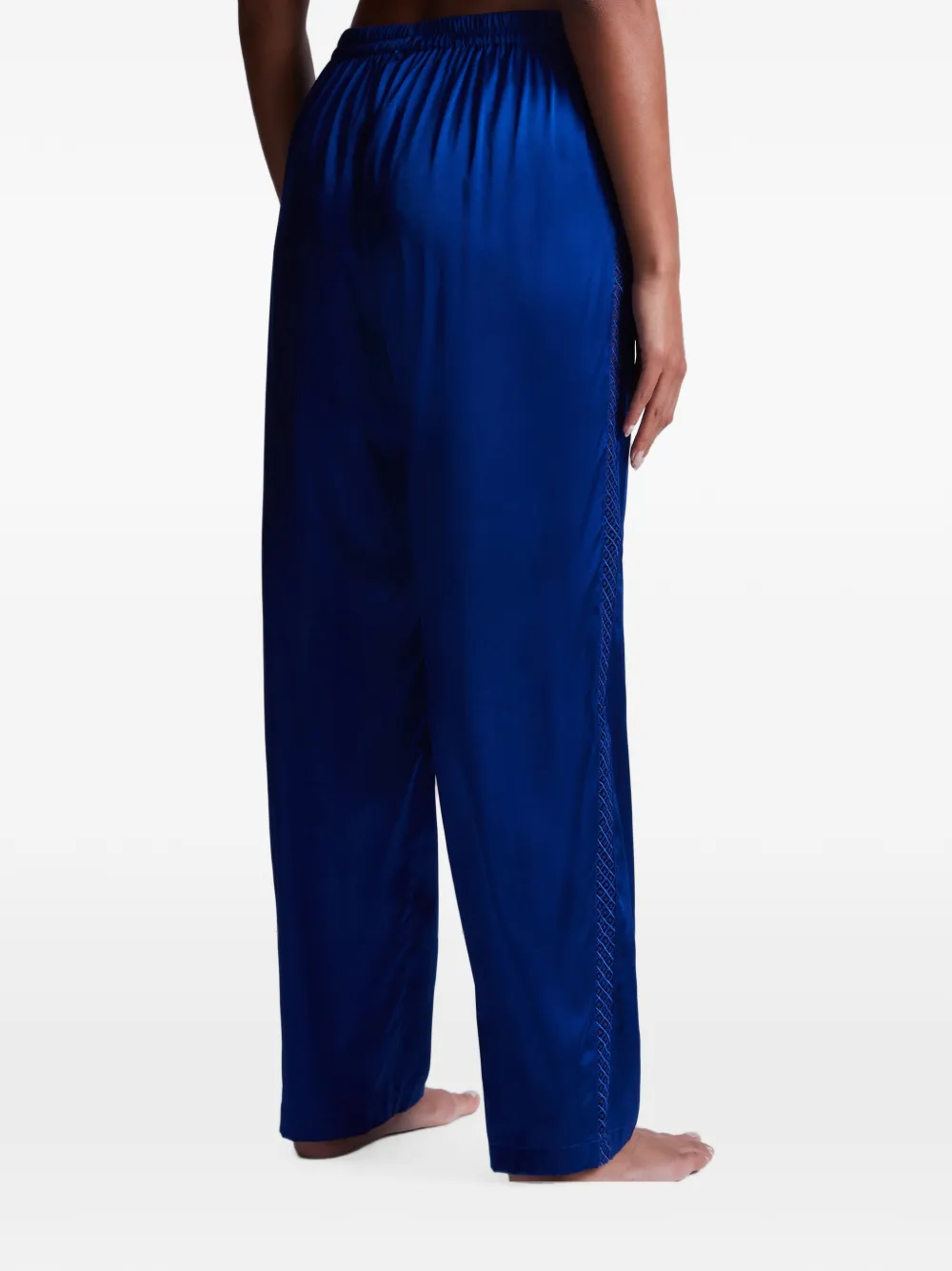 Aubade Silk Desire pyjamabroek met borduurwerk Blauw