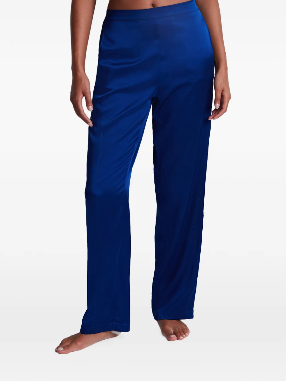 Aubade Silk Desire pyjamabroek met borduurwerk Blauw
