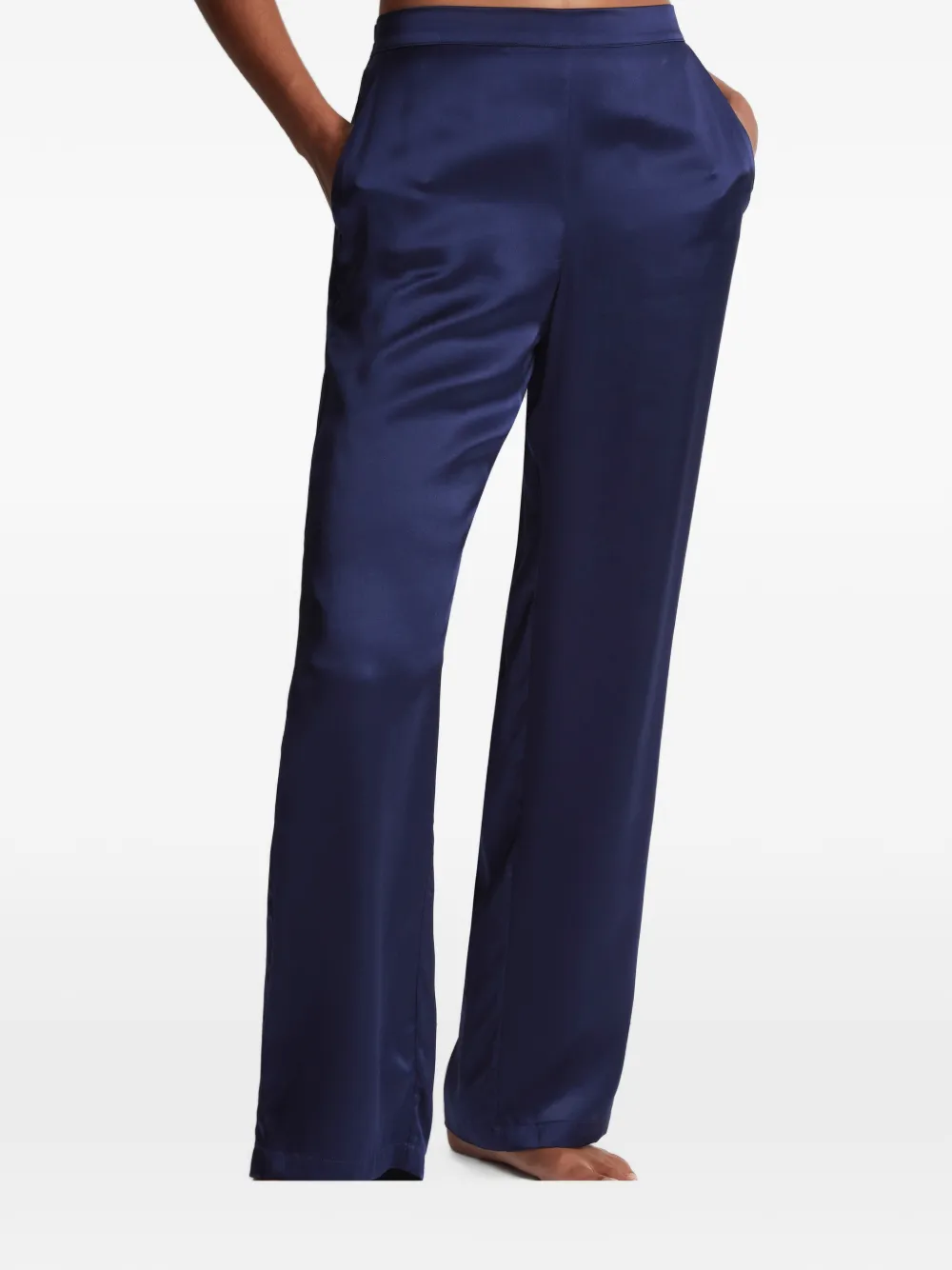 Aubade Toi Mon Amour zijden pyjamabroek Blauw