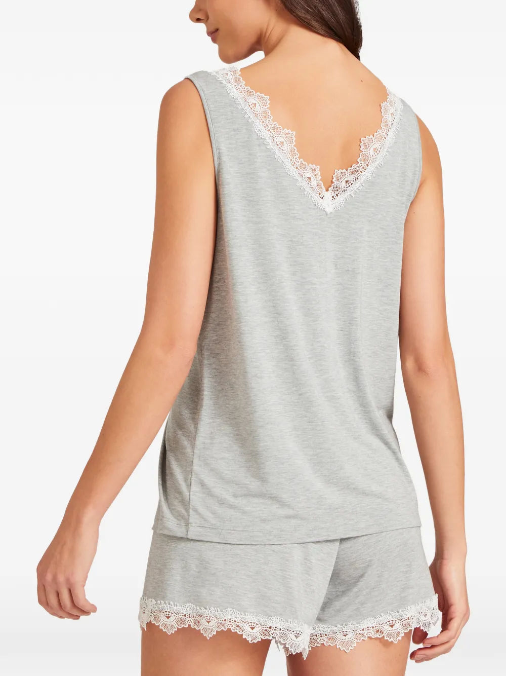 Aubade Sweet Bliss pyjamatop met kanten afwerking Grijs