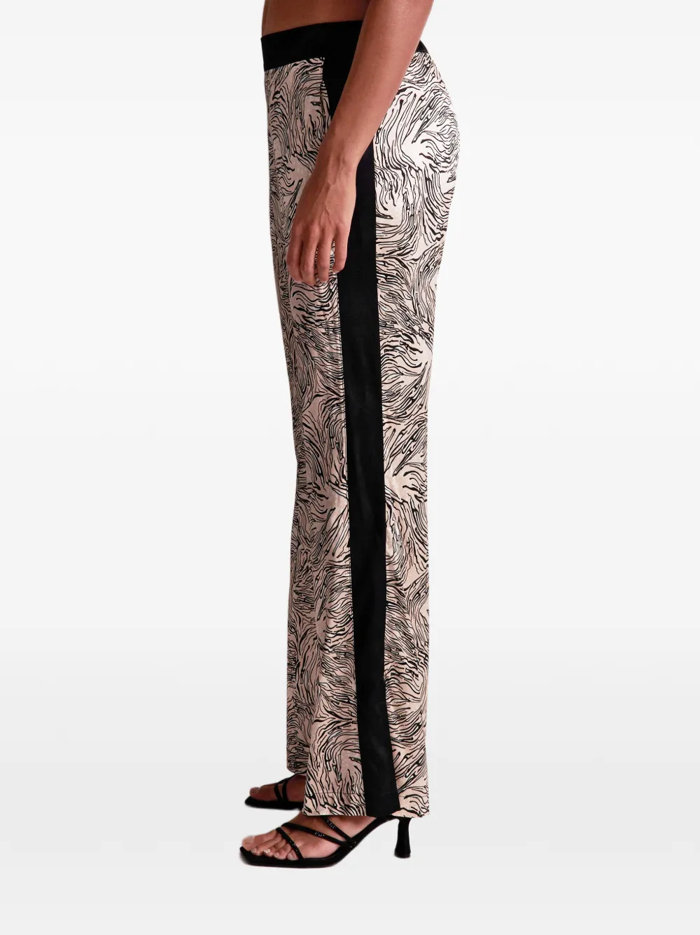 Aubade Smocky Night straight broek van zijdeblend Beige