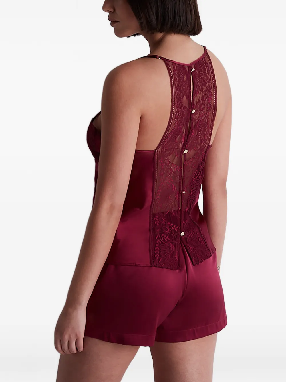 Aubade Midnight Whisper hemd met kanten afwerking Rood