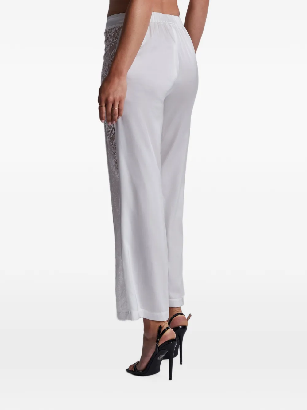 Aubade Midnight Whisper pyjamabroek met kanten afwerking Wit