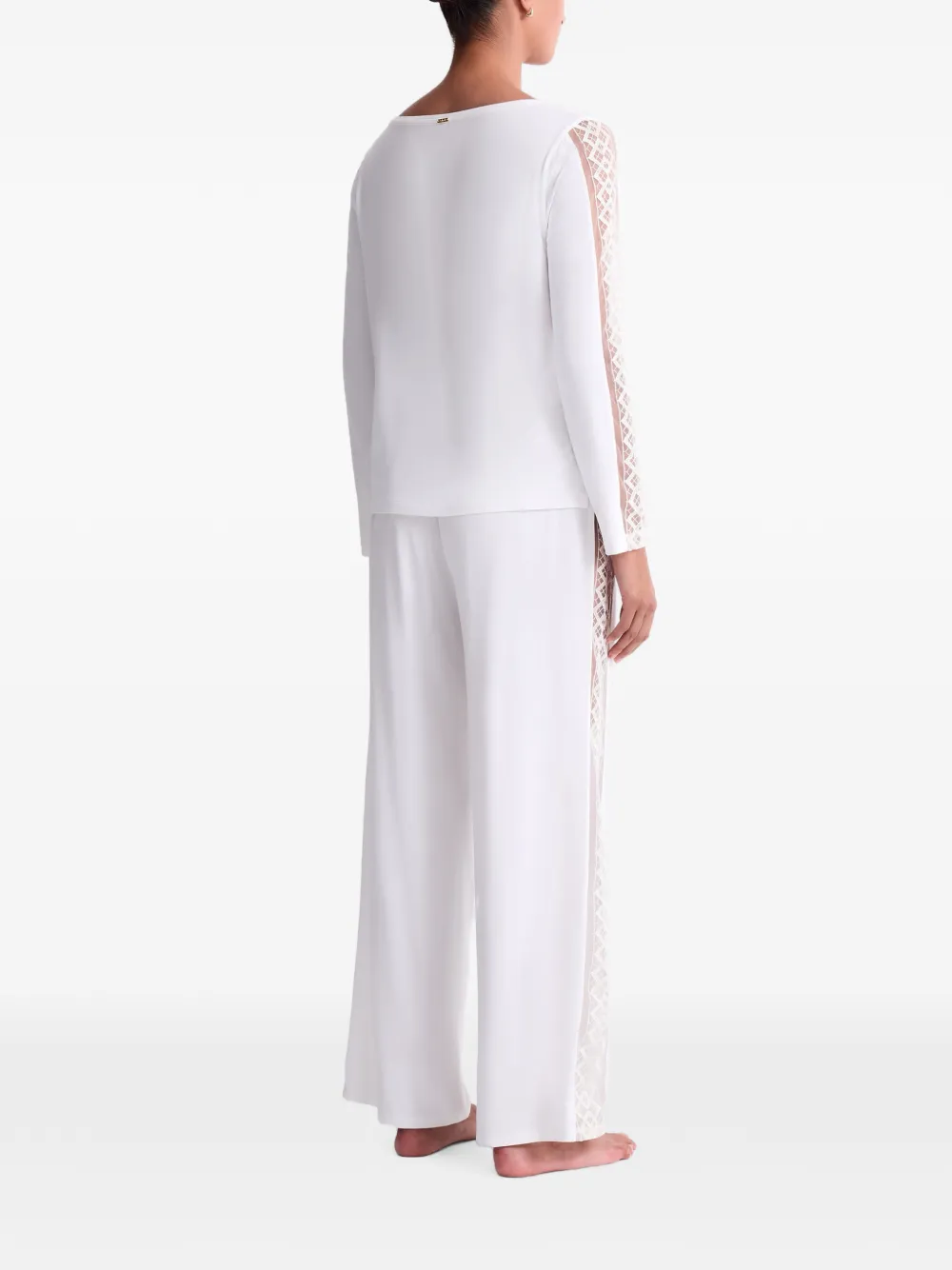 Aubade Sweet Obsession pyjamabroek met kanten vlak Wit