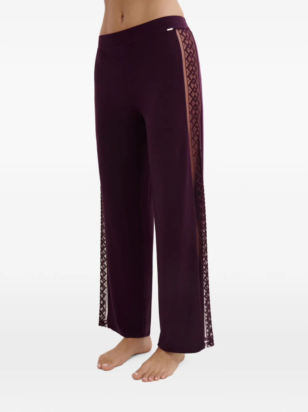 Aubade Sweet Obsession pyjamabroek met kanten vlak Paars