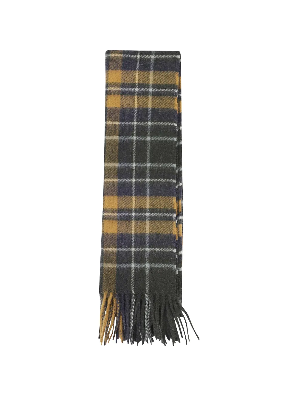 Barbour Tartan Check fringed scarf - Blu