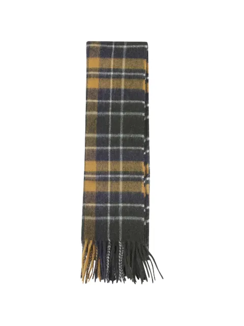 Barbour New Check Tartan fringed scarf