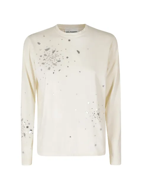 DES PHEMMES embellished long-sleeve T-shirt