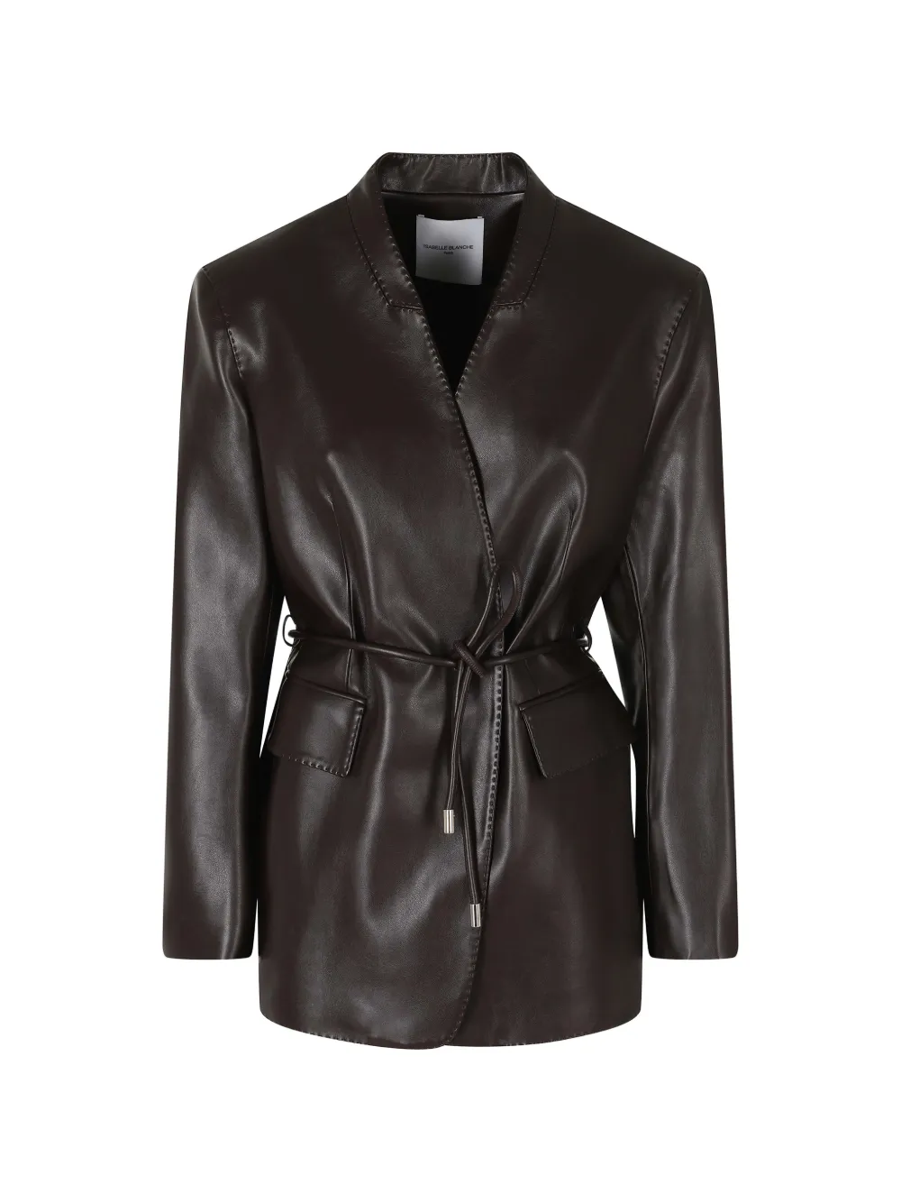 Isabelle Blanche belted single-breasted jacket