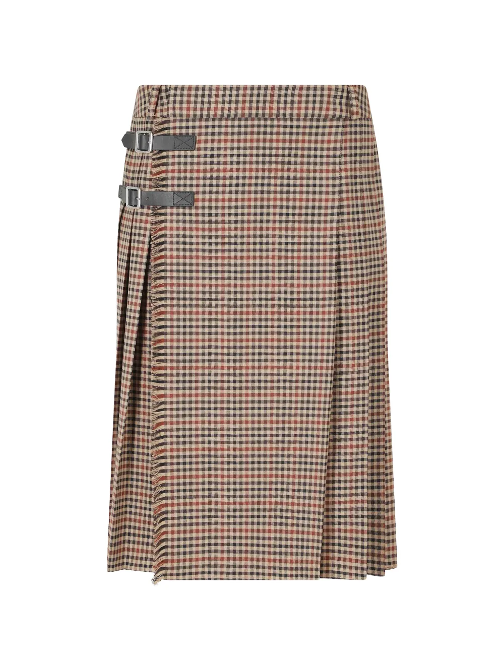 HERSKIND Albert check-pattern midi pleated skirt
