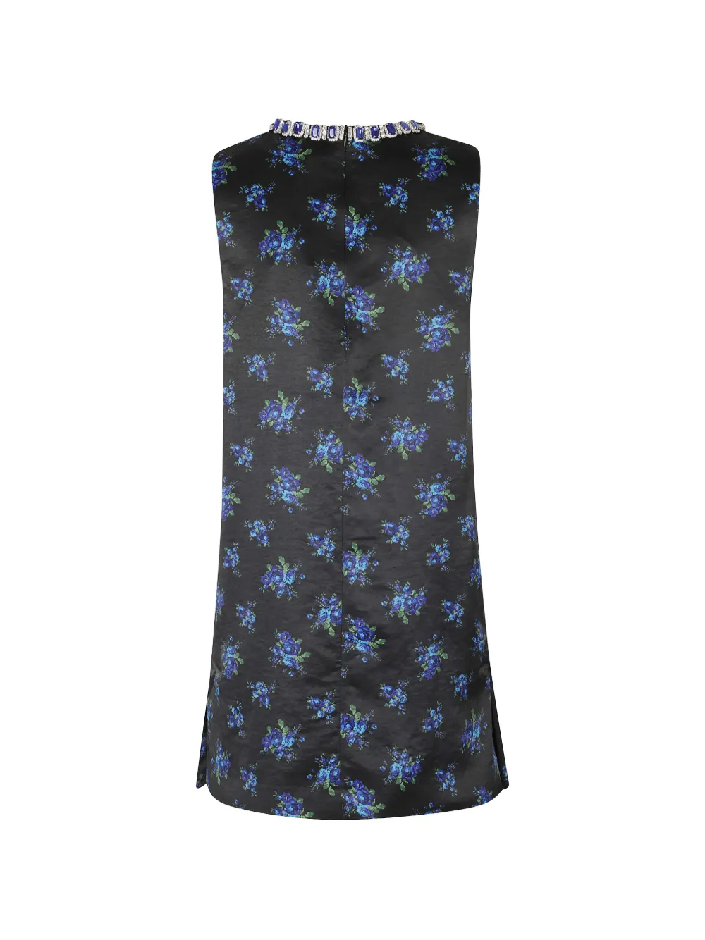 Essentiel Antwerp Katia crystal-embellished floral-print mini dress Zwart