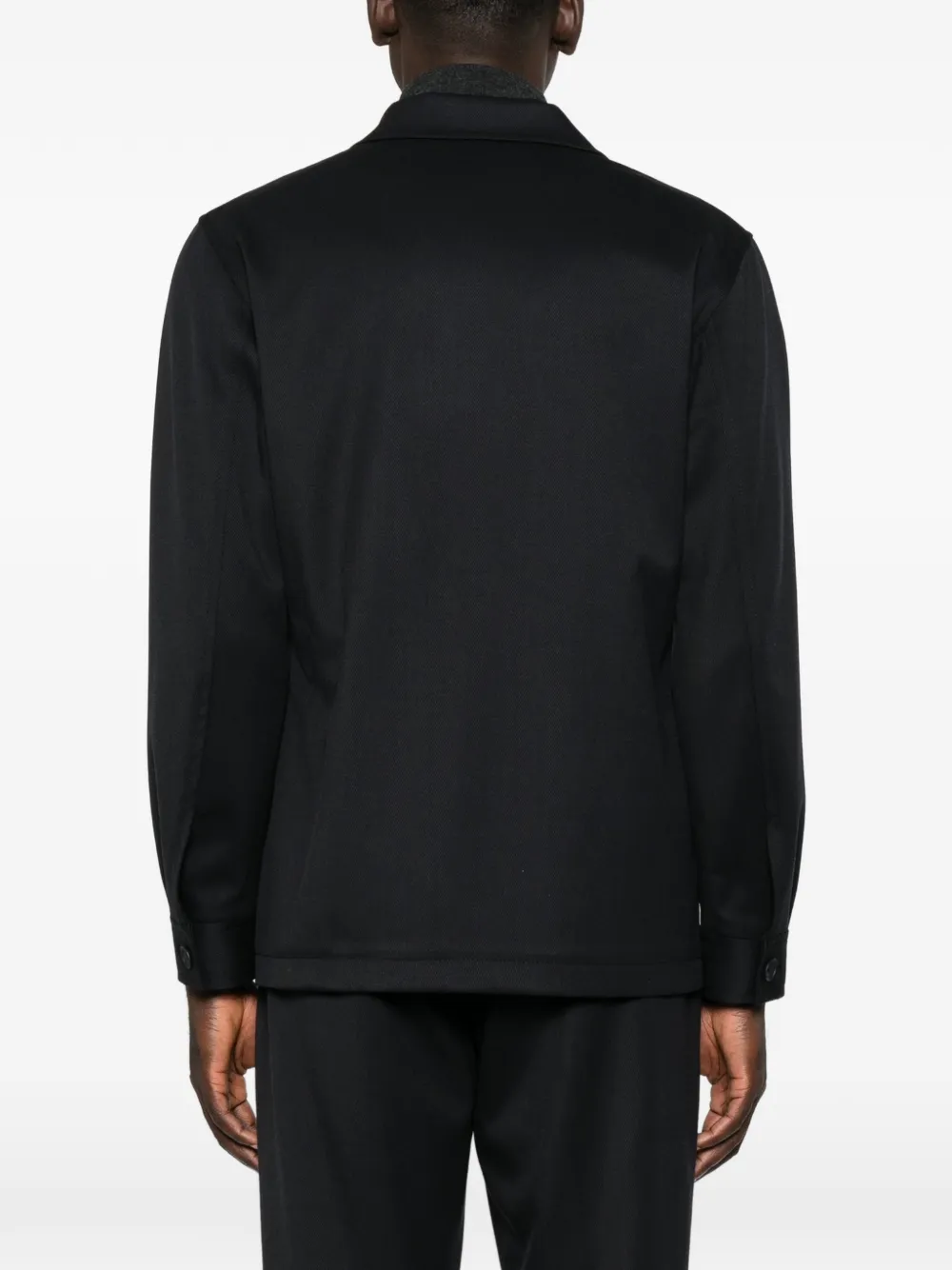 Tagliatore button-up chest-pocket jacket Blauw